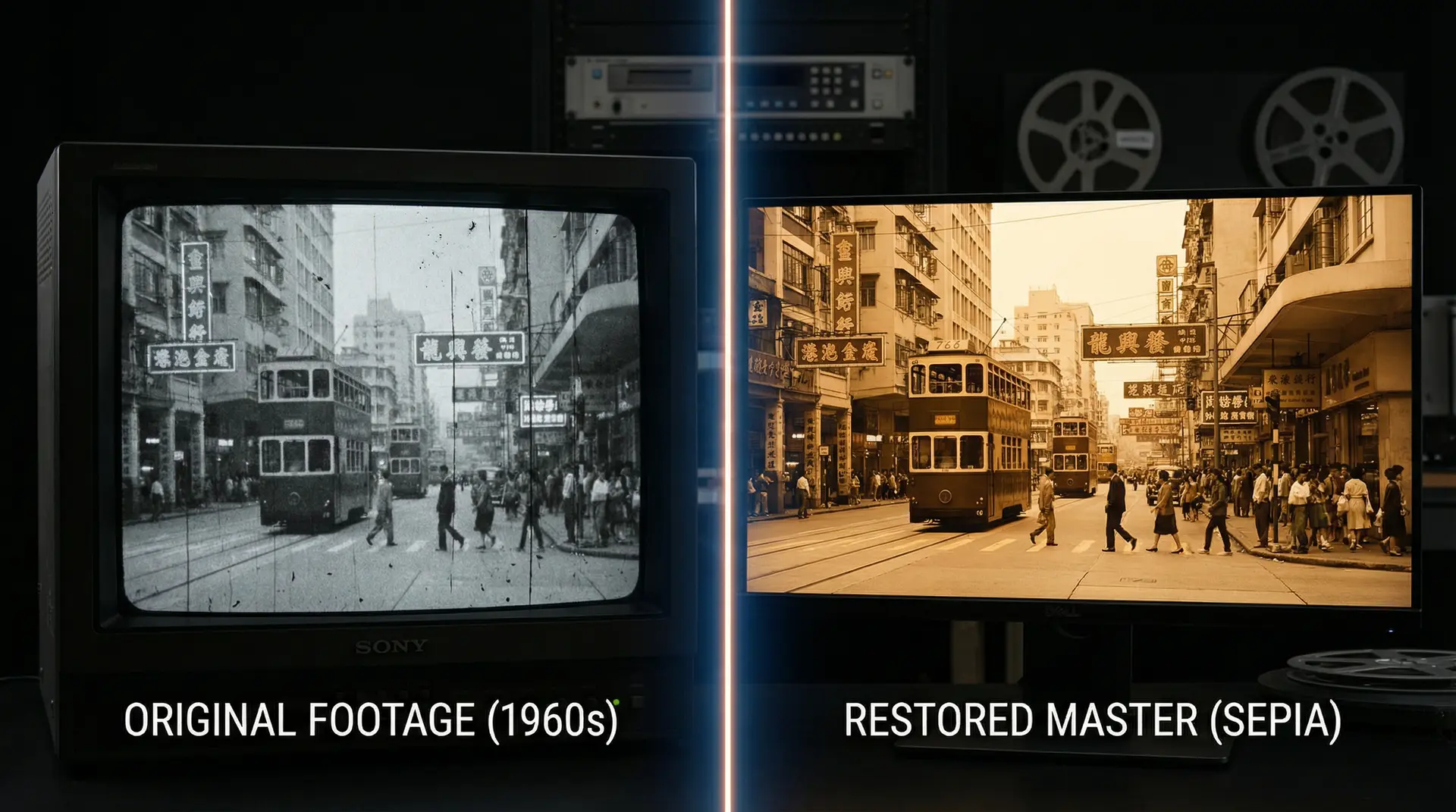 AI修复技术对比 - 海角网 影像修复前后效果